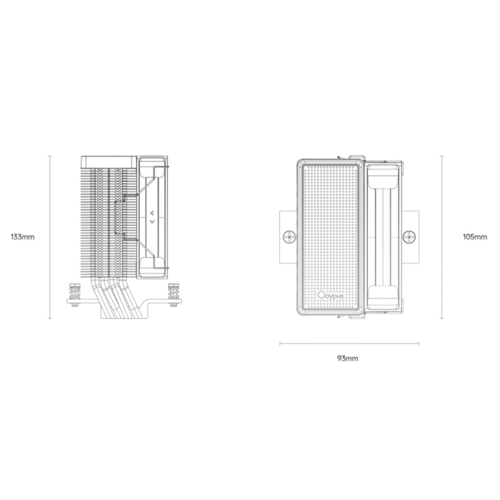 ALL Soc кулер Ocypus Gamma A40 WH ARGB. White 200W. Gamma-A40-WH1AAWN00X-GL