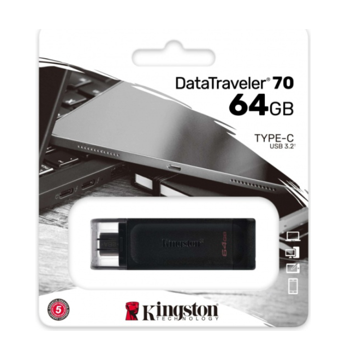 Флешка 64Gb Kingston DT70, USB-C 3.0 (DT70/64GB)