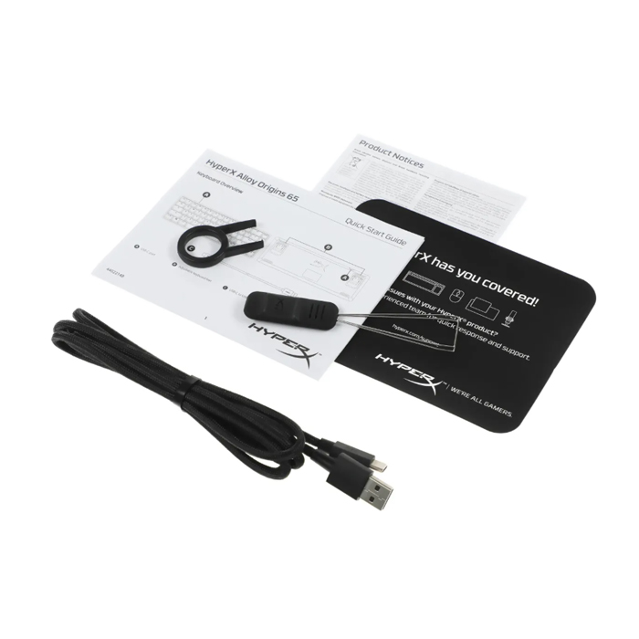 Клавиатура HyperX Alloy Origins 65 проводная, RGB-подсветка, чёрная, 4P5D6AA#ABA