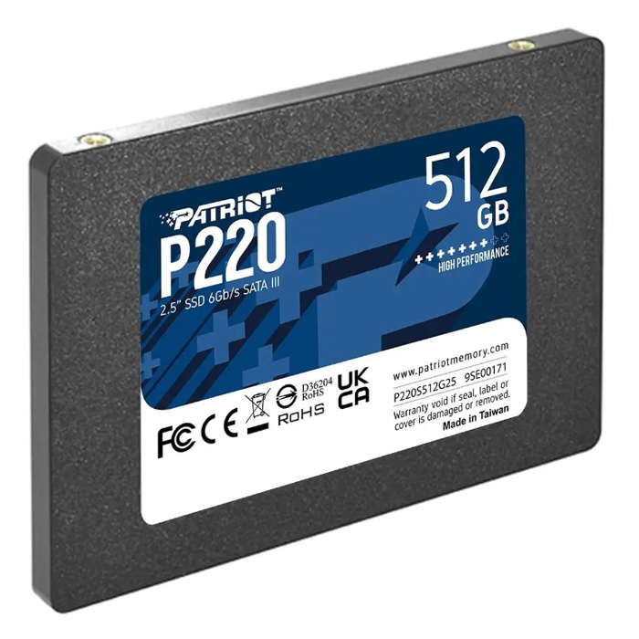 Накопитель SSD Patriot Memory PATRIOT 2.5" 512Гб SATA (P220S512G25)