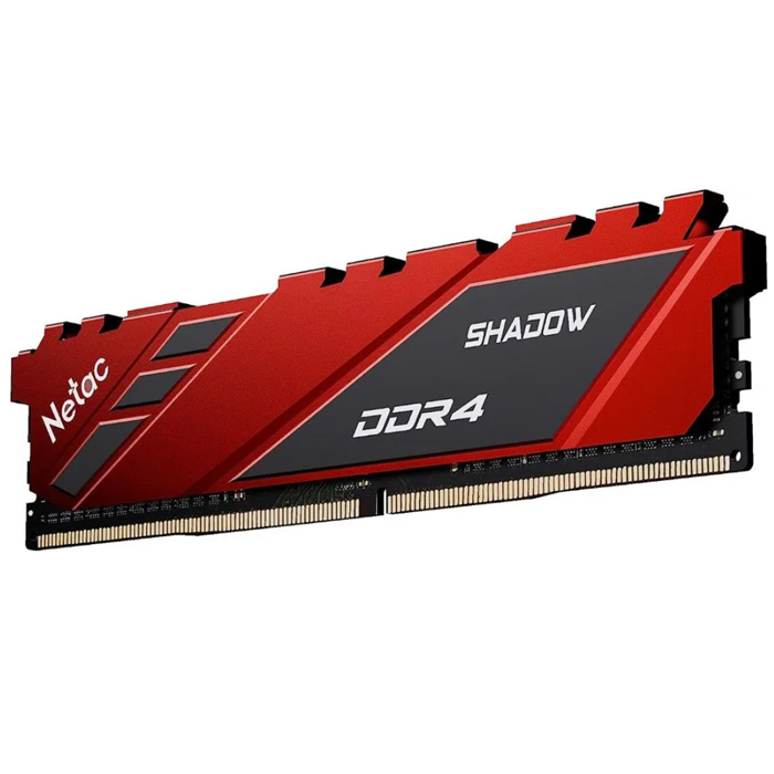 Модуль памяти DDR4 16Gb 3200MHz Netac Shadow Grey Red  C16 NTSDD4P32SP-16R