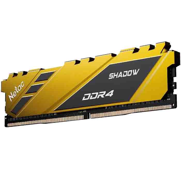 Модуль памяти DDR4 8Gb 3200MHz Netac Shadow Yellow C16 NTSDD4P32SP-08Y