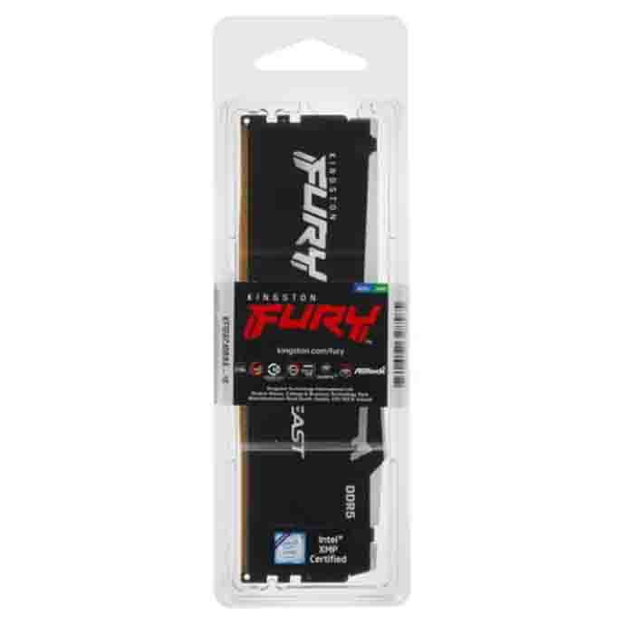 Модуль памяти DDR5 16Gb 5600MHz Kingston FURY Beast Black RGB KF556C40BBA-16 CL40