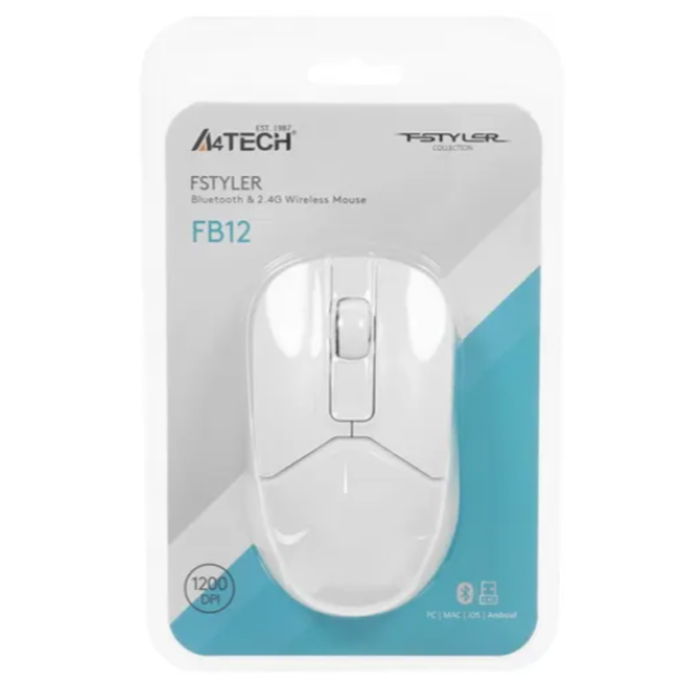 беспроводная мышь A4Tech Fstyler FB12 белый