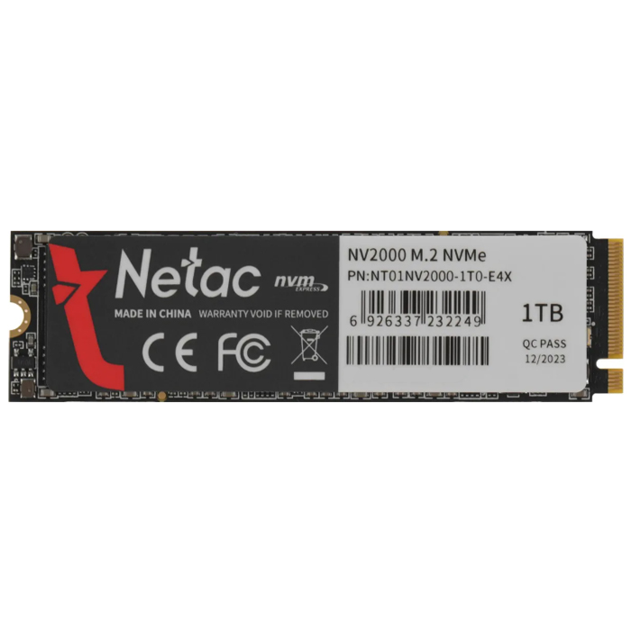 SSD M.2 PCI-E   1000Gb накопитель Netac NV2000 (600 TBW). NT01NV2000-1T0-E4X