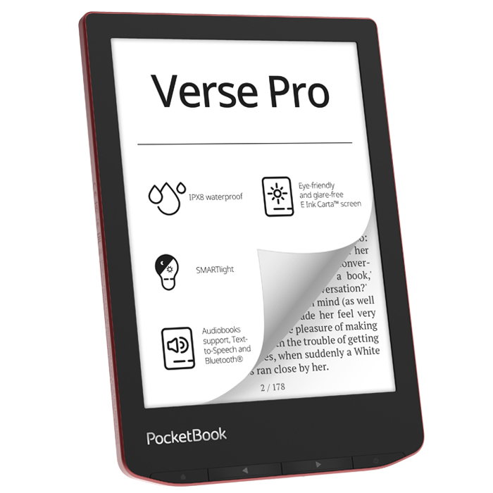 Электронная книга PocketBook 634 Verse Pro Passion Red (PB634-3-WW)