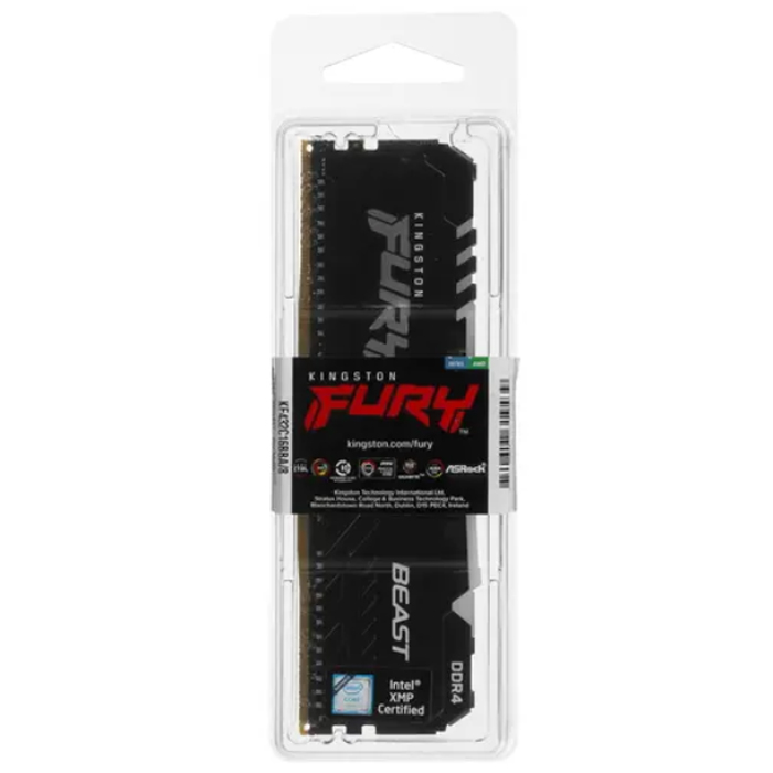 Модуль памяти DDR4 8Gb 3200MHz Kingston FURY Beast RGB KF432C16BBA/8