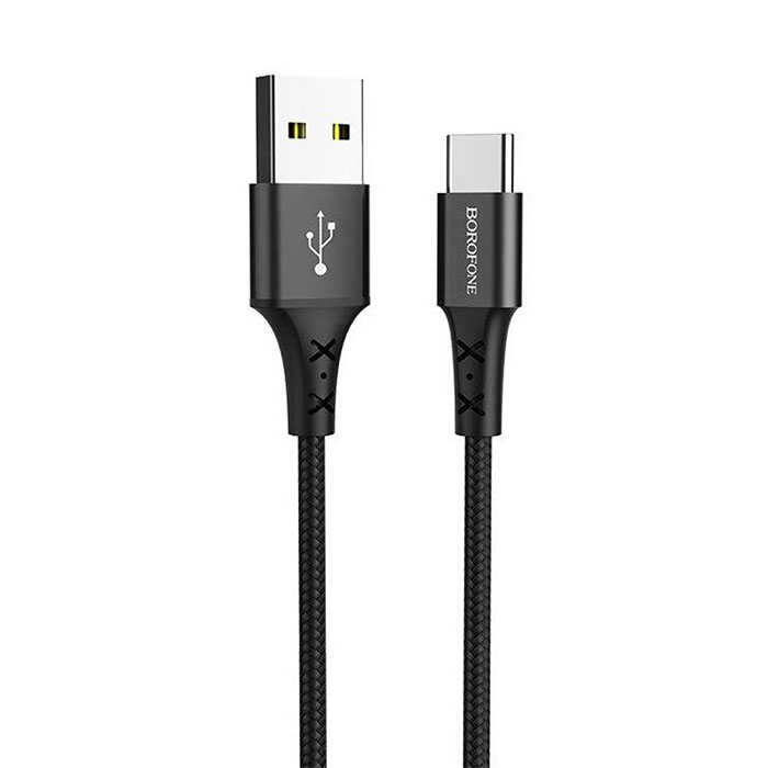 Micro USB - кабель 1.0m Borofone BX20 Enjoy (Black) 2,4 А, нейлон 6931474700797