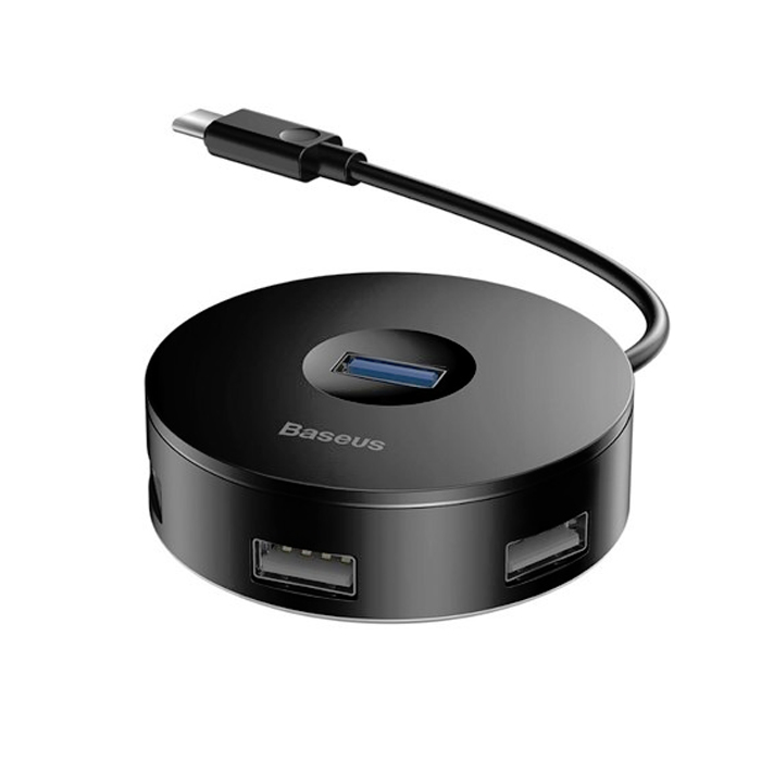 концентратор USB-C--> 3xUSB2.0, 1xUSB3.0, Baseus Round Box HUB Adapter CAHUB-G01