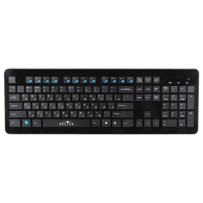 клавиатура беспроводная Oklick 870S (KB-406W) slim black
