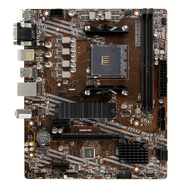 Материнская плата MSI A520M PRO AMD AM4 (mATX)