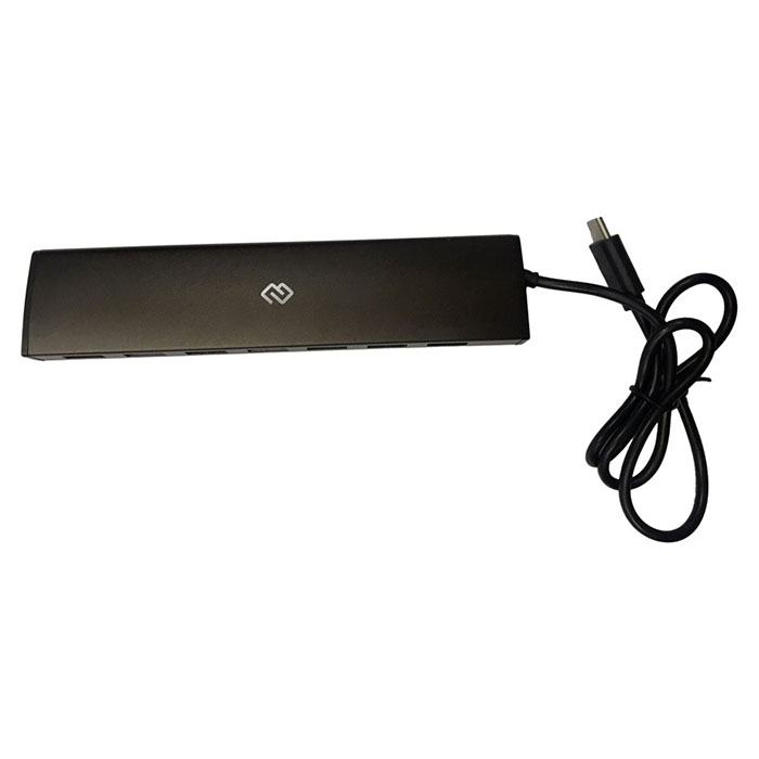 USB-C концентратор Digma, 7 портов, HUB-7U2.0-UC-B, USB 2.0, black