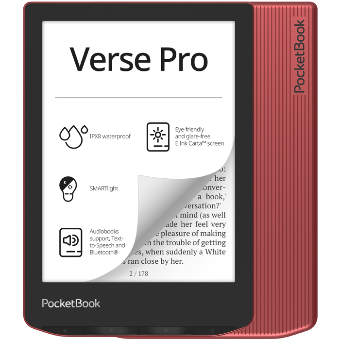 Электронная книга PocketBook 634 Verse Pro Passion Red (PB634-3-WW)
