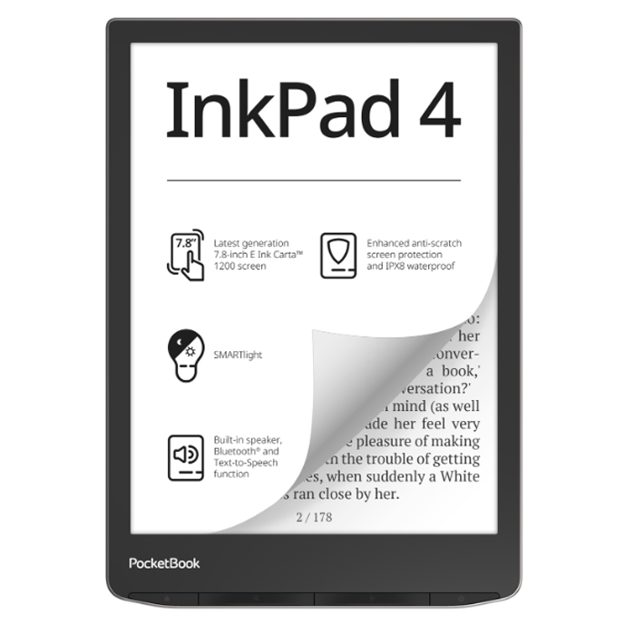 Электронная книга PocketBook 743G InkPad 4 Stardust Silver (PB743G-U-WW)