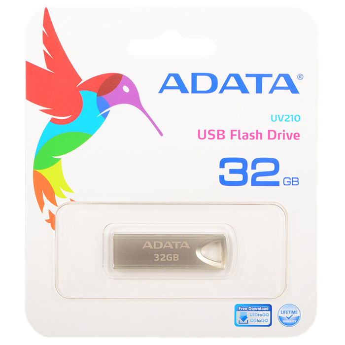 Флешка 32GB A-Data USB2.0 UV210 (AUV210-32G-RGD) Gold